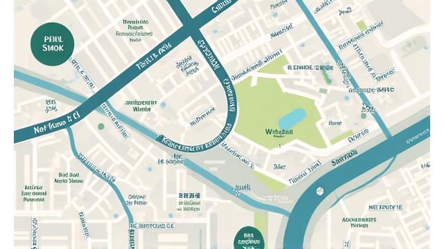 パールスモーク銀座ショールームの場所を示す地図の静止画像。